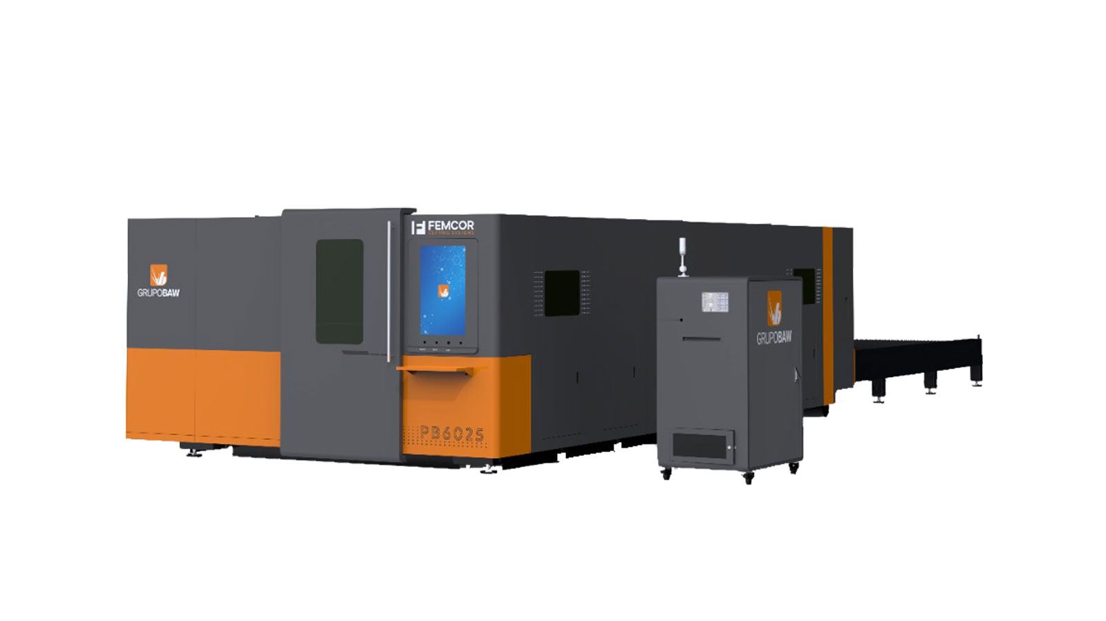 Máquina de Corte a Laser por Fibra Óptica com Mesa de Duplo Pallet
