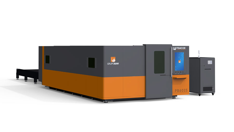 Máquina de Corte a Laser por Fibra Óptica com Mesa de Duplo Pallet