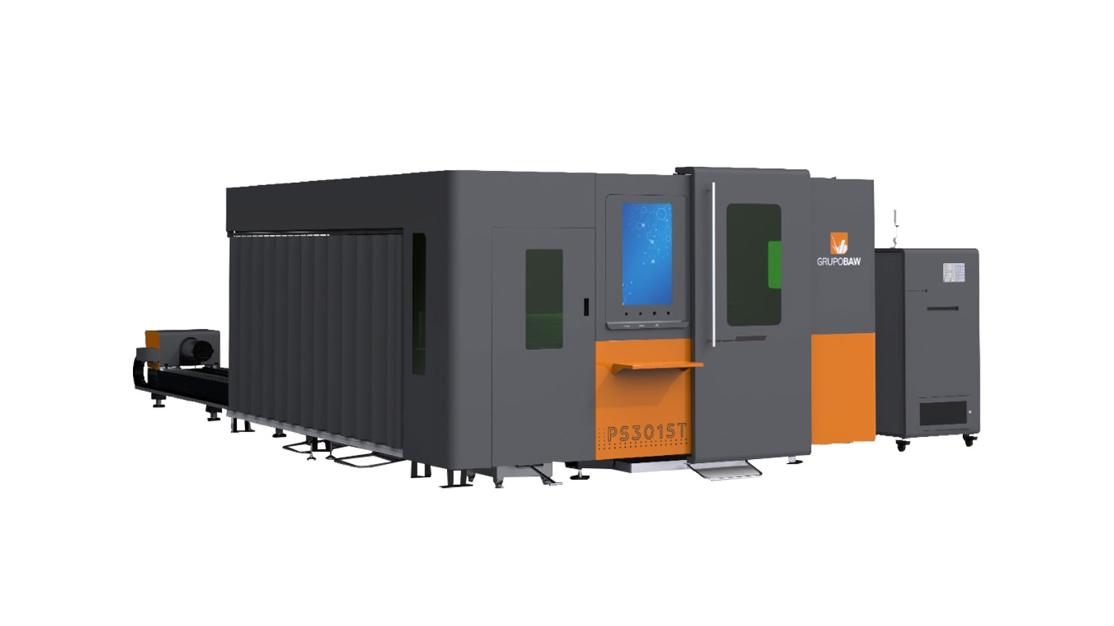Máquina de Corte a Laser por Fibra Óptica com Mesa de Duplo Pallet